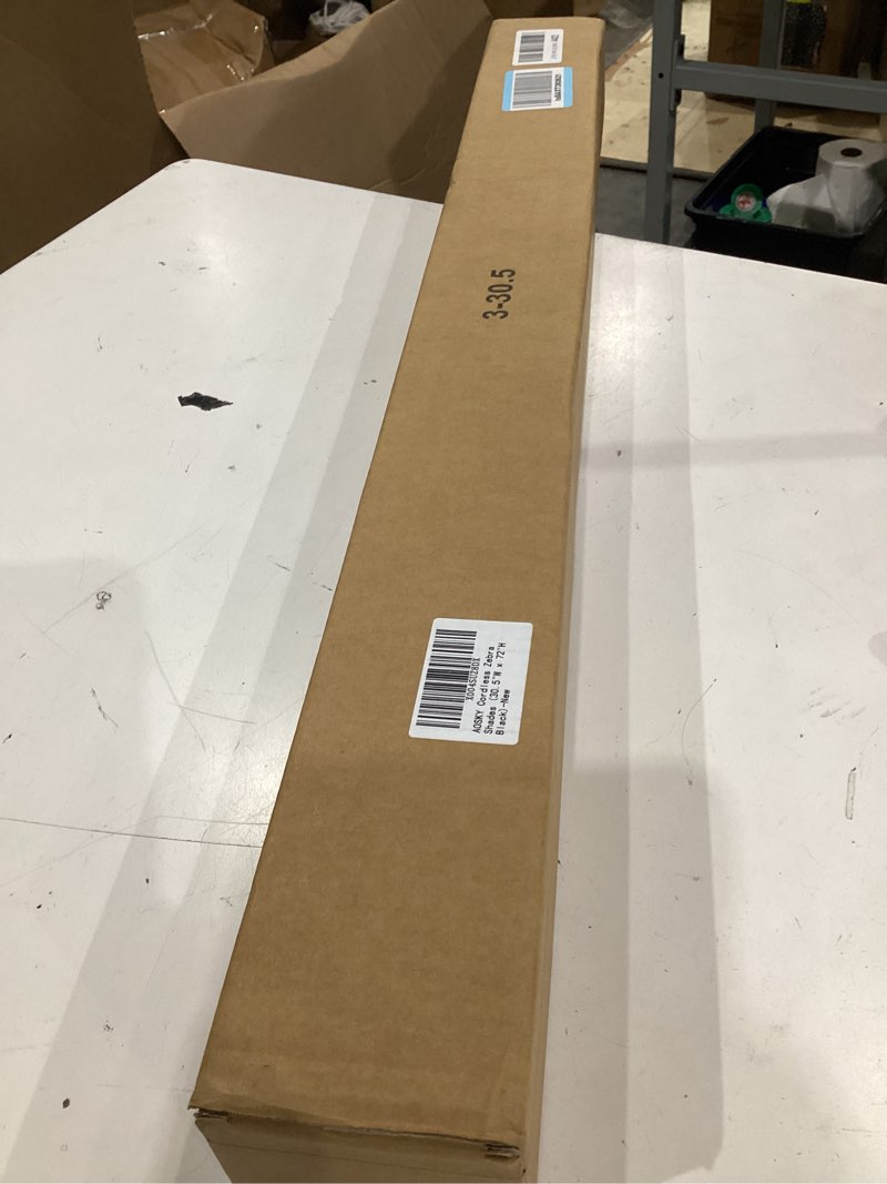 Condition photo showing New/Like New for aosky cordless zebra blinds for windows pull down roller window shades dual layer light filtering privacy for day and night, free-stop door shades for home easy to install (30.5" w x 72" h?black) 30.5"w x 72"h black