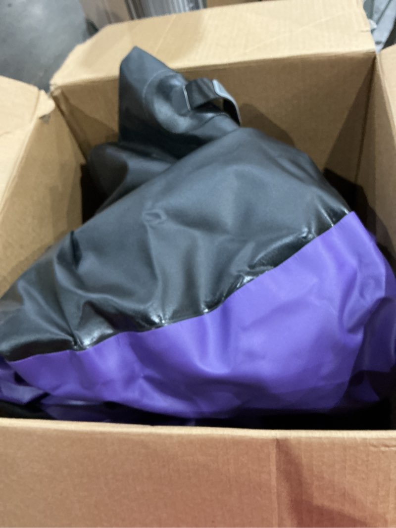 Condition photo showing Good Condition for vofitny gymnastics tumbling equipment air barrel inflatable octagon tumbler roller back-bend trainer cheerleading without pump black/purple no pump 3.3'l x 2'd