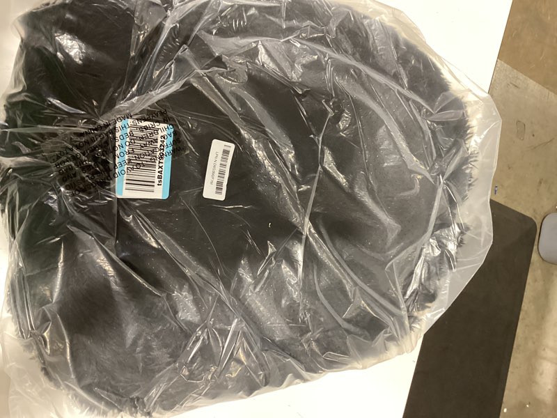 Condition photo showing Good Condition for 28in large dog bed, medium size dog and cats, calming donut bed for puppy and kitten, washable round fluffy pet bed (black) 28.0"l x 28.0"w x 8.0"th black