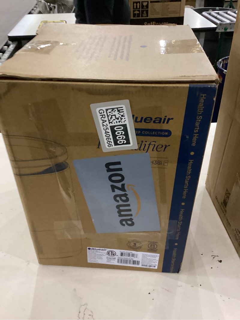 Condition photo showing New/Like New for BLUEAIR Room Humidifier - DreamWell - 48Hr Top-Fill Mist-Free InvisibleMist Technology Aroma Stone for Essential Oils and Soothing Mood Lighting - Quiet Operation for Bedroom and Home Use, Beige Beige Small