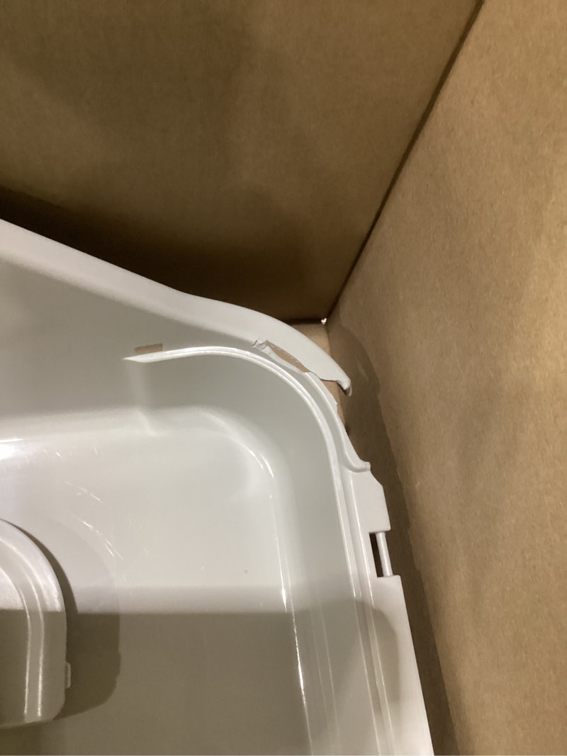 Condition photo showing As Is for spacetime large cat litter box with high sides,cat boxes for indoor cats,cat litter pan for kitty,litter box with low entry,easy to clean,anti-splashing(grey)