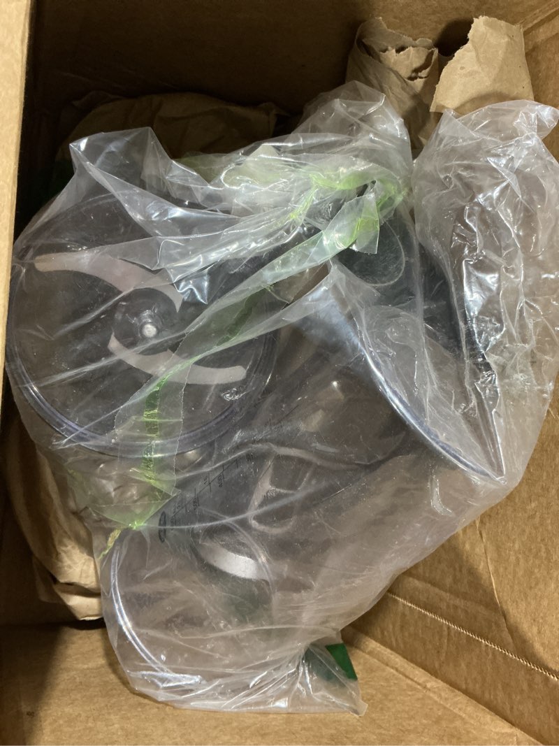 Condition photo showing As Is for Amazon Basics Multi-Speed Immersion Hand Blender for Kitchen Mixing, Smoothies, Soups, 500 Watt Powerful, with Blending Stick, Whisk, Chopper and Beaker, Silver Pack of 1