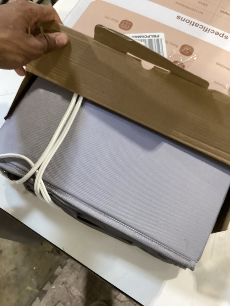 Condition photo showing Good Condition for foldable towel warmer 40l large capacity for oversized towels, robes & blankets, fast heating with 4 modes, auto shut-off, gift box gray/white