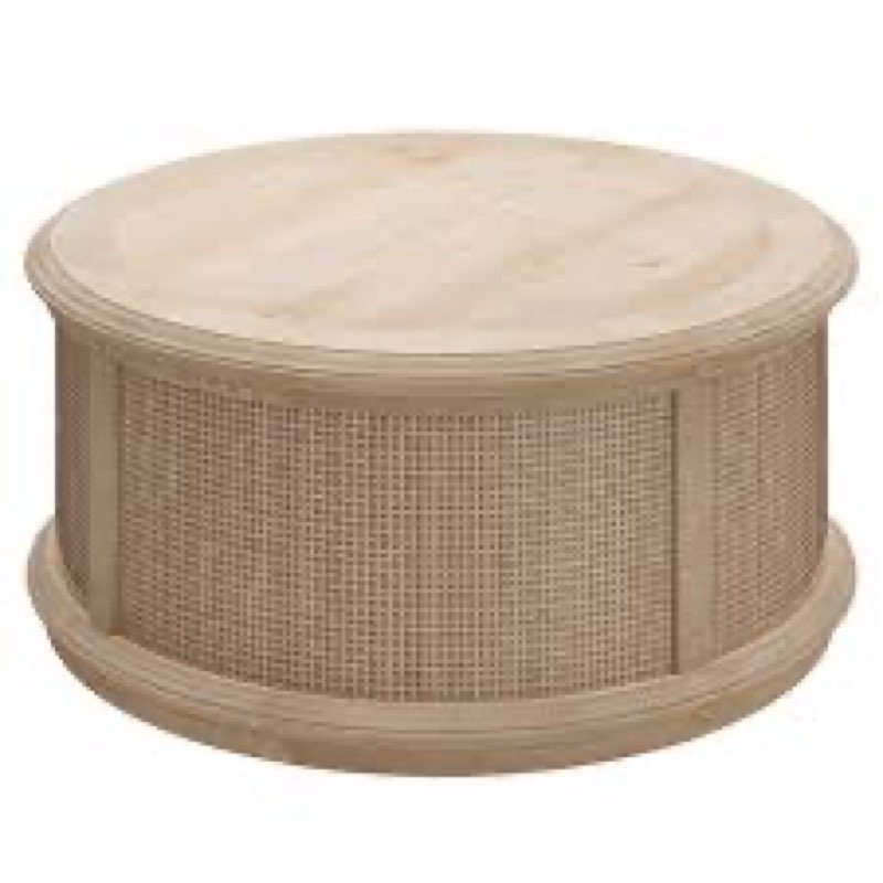 britnie round rattan drum lift top coffee table