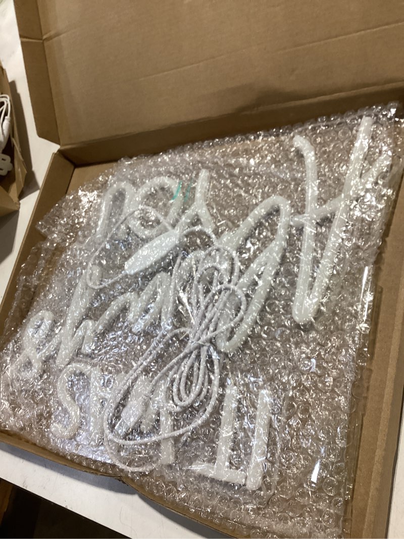 Condition photo showing Good Condition for wedding neon sign it was always you neon sign dimmable neon light light up signs for wedding,engagement, birthday party,anniversary birthday gift neon sign white