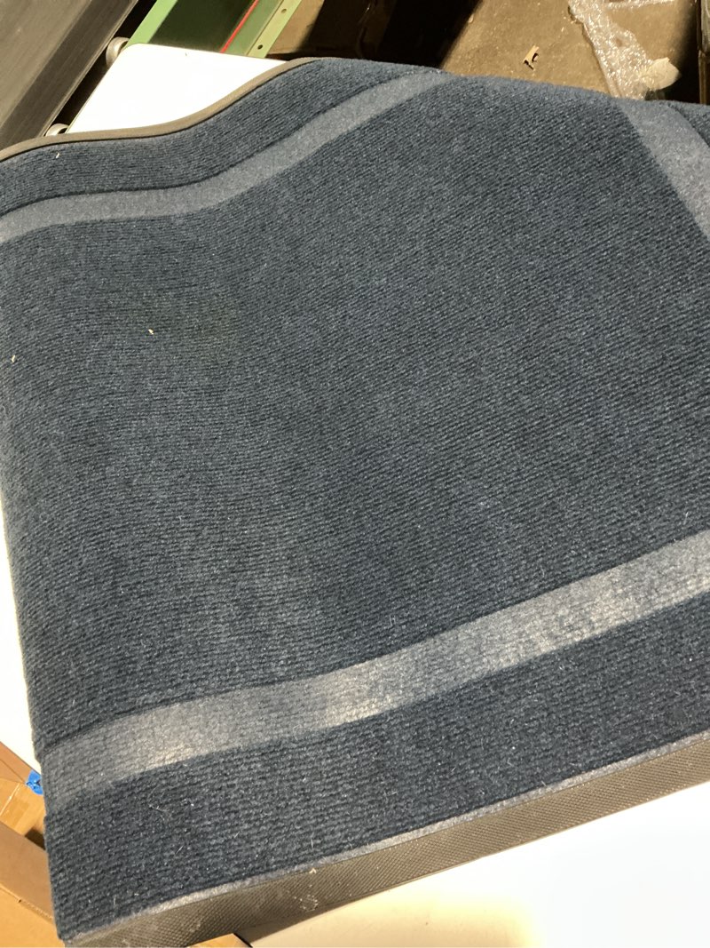 Condition photo showing Good Condition for olanly front door mat indoor outdoor entrance, waterproof all-season, all-weather doormat, sturdy natural rubber, fade resistant, low profile, easy clean patio porch entryway mat, 47x32, blue blue classic border rectangular 47" x 32"