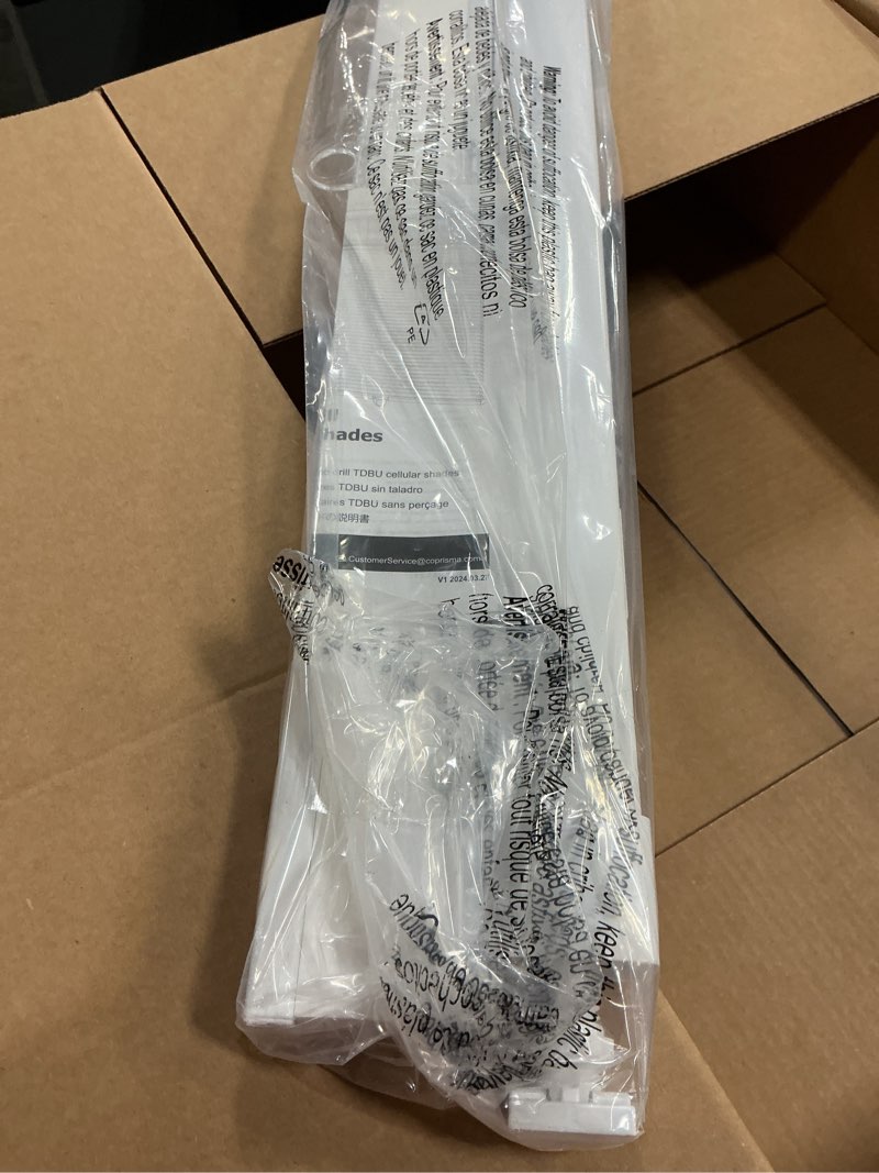 Condition photo showing New/Like New for LazBlinds No Tools No Drill Cordless Cellular Shades, Top Down Bottom Up (TDBU) Honeycomb Shades for Home, Light Filtering Thermal Insulation Blinds for Windows, 28" W x 48" H, White Light Filtering - White 28" W x 48" H