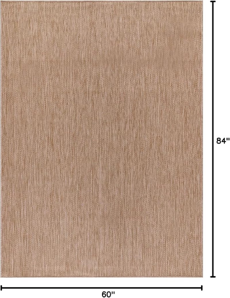 Similar to Washable Indoor Outdoor Rug 5x7 Weather Resistant Area Rugs Modern Solid Jute Rug for Porch Deck Balcony Backyard Patio Outside Carpet (5 X 7 Jute Beige)