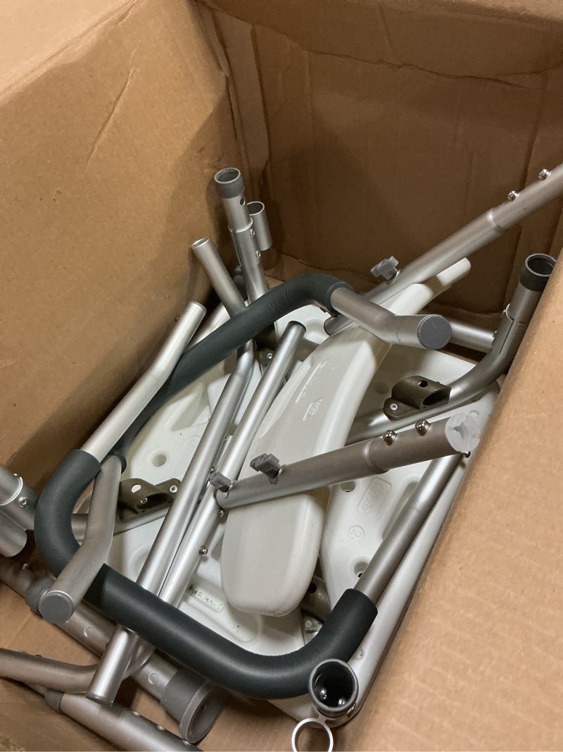 Condition photo showing As Is for Bath SafetyBenches/Stools Product Description: KD Bath Bench w/Back & Padded Arm,1/ea