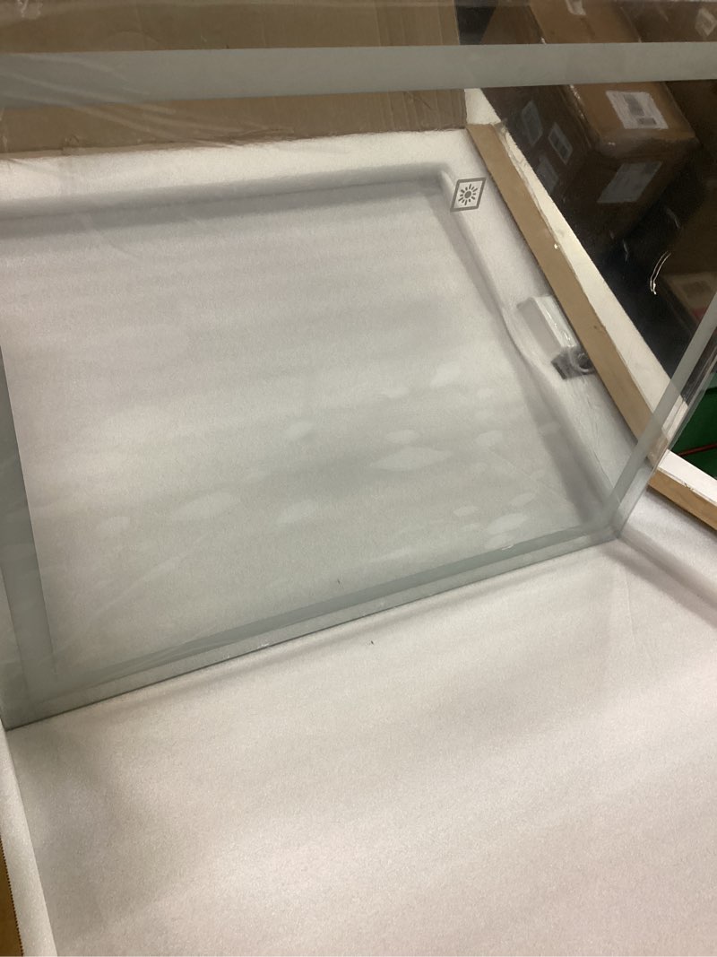 Condition photo showing Good Condition for fennio vanity mirror with lights?20"x23" lighted makeup mirror, large makeup mirror with lights, touch sensor with dimmable 3 modes? square white white 20"l x 22"w