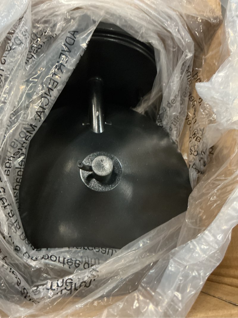 Condition photo showing As Is for project source halyard 1-light 10-in h black outdoor wall light
