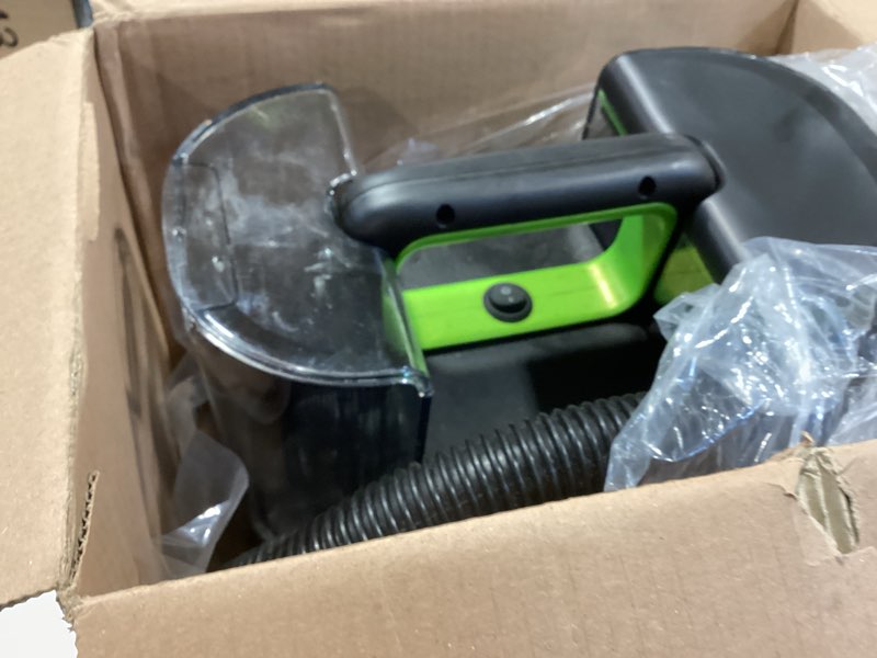 Condition photo showing As Is for bissell® little green® max pet portable carpet and upholstery deep cleaner, car/auto detailer, with self-cleaning tough stain tool and pet hair removal tool (3860) little green max pet