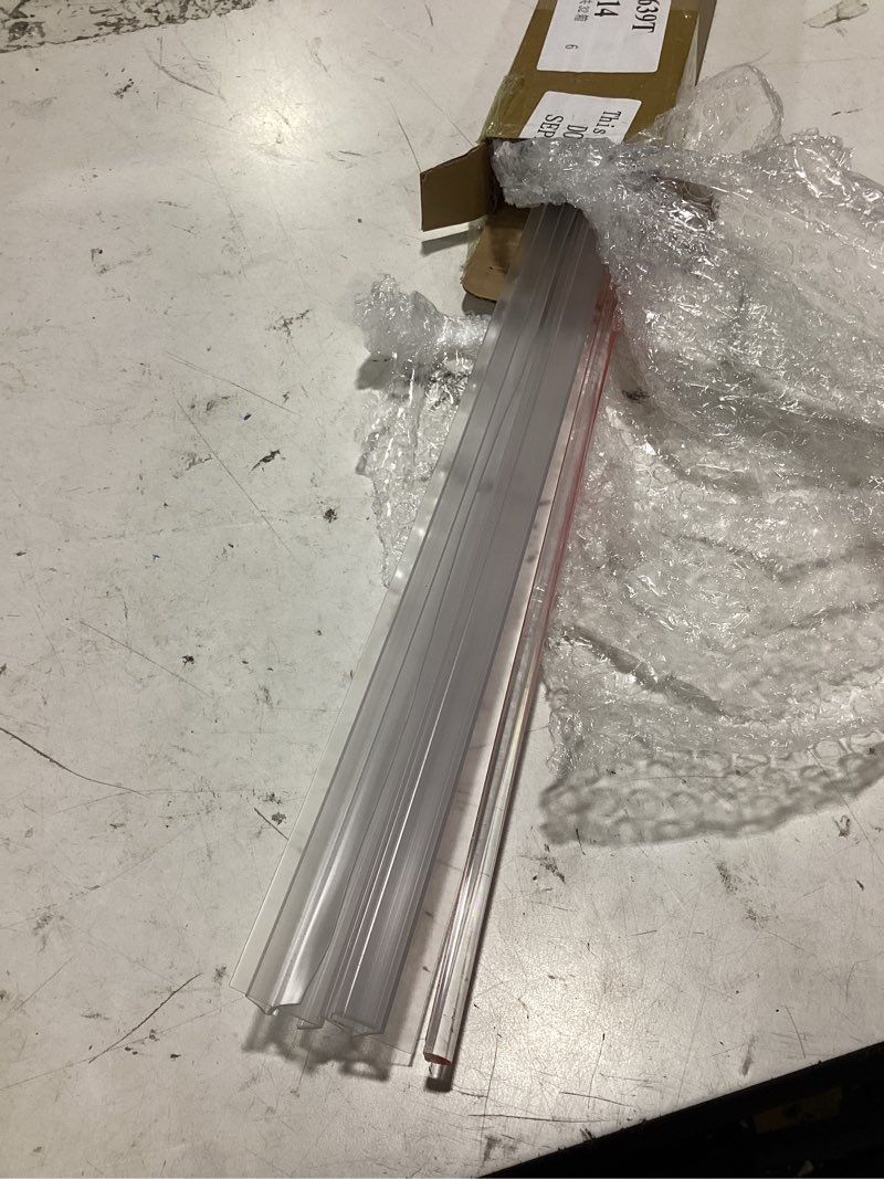 Condition photo showing Good Condition for pushglossy shower door bottom seal 2 sets 3/8" x 39.37" frameless glass shower door sweep seal strip with drip rail, stop water leaks 2 classic style