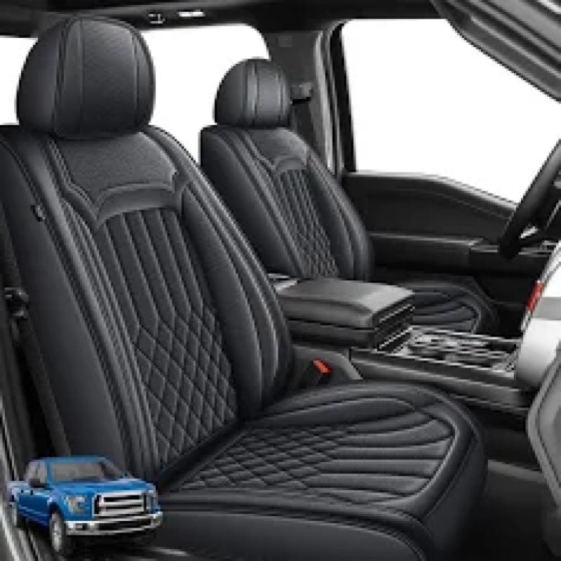 AOMSAZTO Seat Covers Fit for Ford F150 : 2009-2024 2025 2026 - F250/F350/F450 2017-2024 2025 2026 Tr