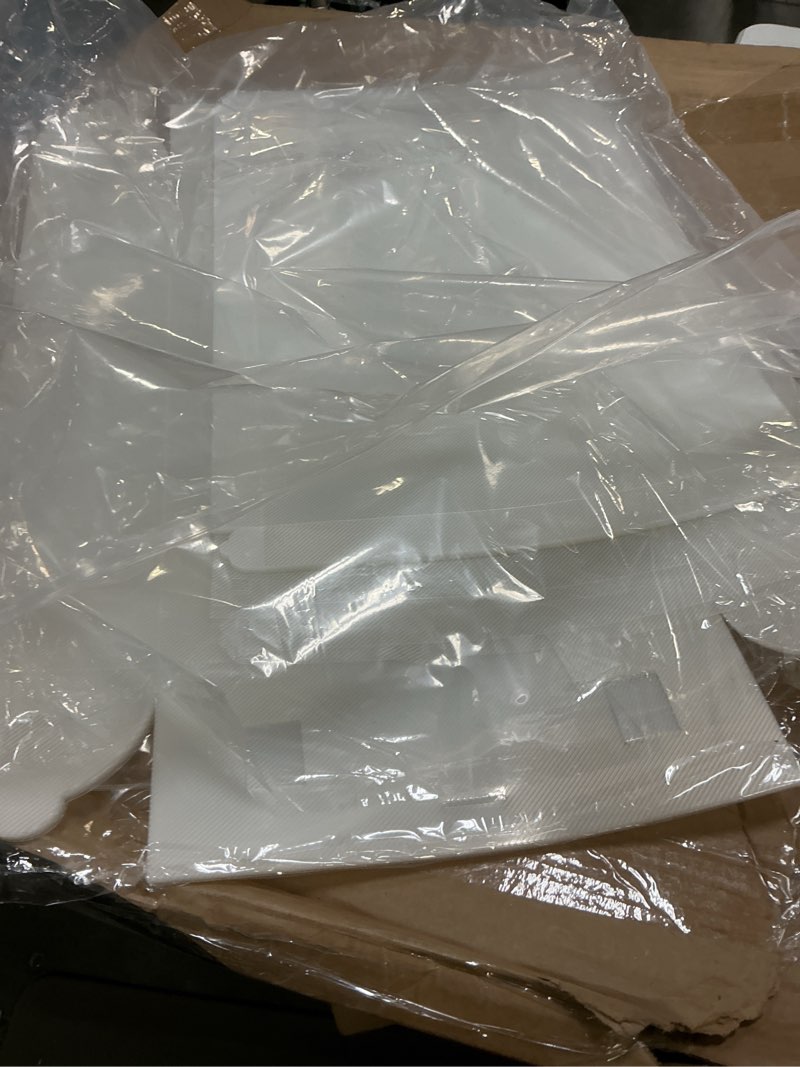 Condition photo showing Good Condition for sintuff 8 pack large boot storage boxes with lids for tall boots 20.5" x 11.8" x 4.5" stackable clear plastic shoe organizer container space-saving shoe storage box for sneakers and high heels