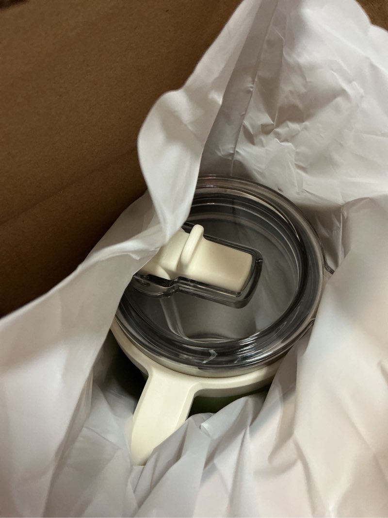 Condition photo showing New/Like New for for iced coffee & smoothies – never drink from a moldy lid again: 20oz hygienic tumbler, 100% leakproof lid & removable foldable spout. reinforced base, fits cup holders - keylime key lime 20 ounces