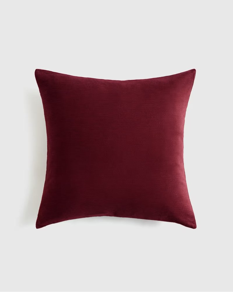 corduroy cotton velvet pillow cover burgundy