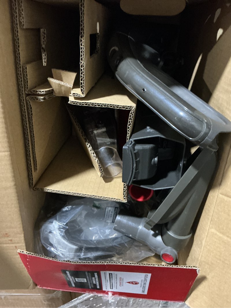 Condition photo showing As Is for hoover windtunnel 3 max performance pet bagless vacuum cleaner, corded upright vac, hepa media filtration, quick pass brushroll, corded vacuum cleaners for home use