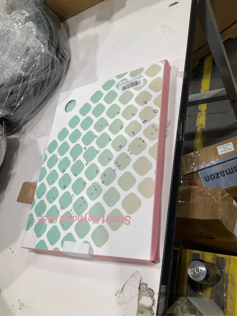 Condition photo showing New/Like New for anmengxinling galaxy tab s9 plus/s9 fe plus/s8 plus/s7 plus/s7 fe 12.4inch tablet case with keyboard, round key cute candy detachable wireless keyboard case with s pen holder, mint green galaxy tab s9fe plus/s9 plus/s8 plus/s7 plus/s7 fe mint green