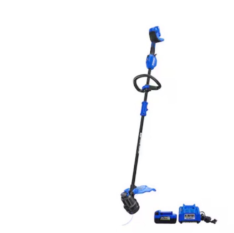 kobalt quiet tech 24-volt 15-in straight shaft battery string trimmer 4 ah (battery included) (charger included)