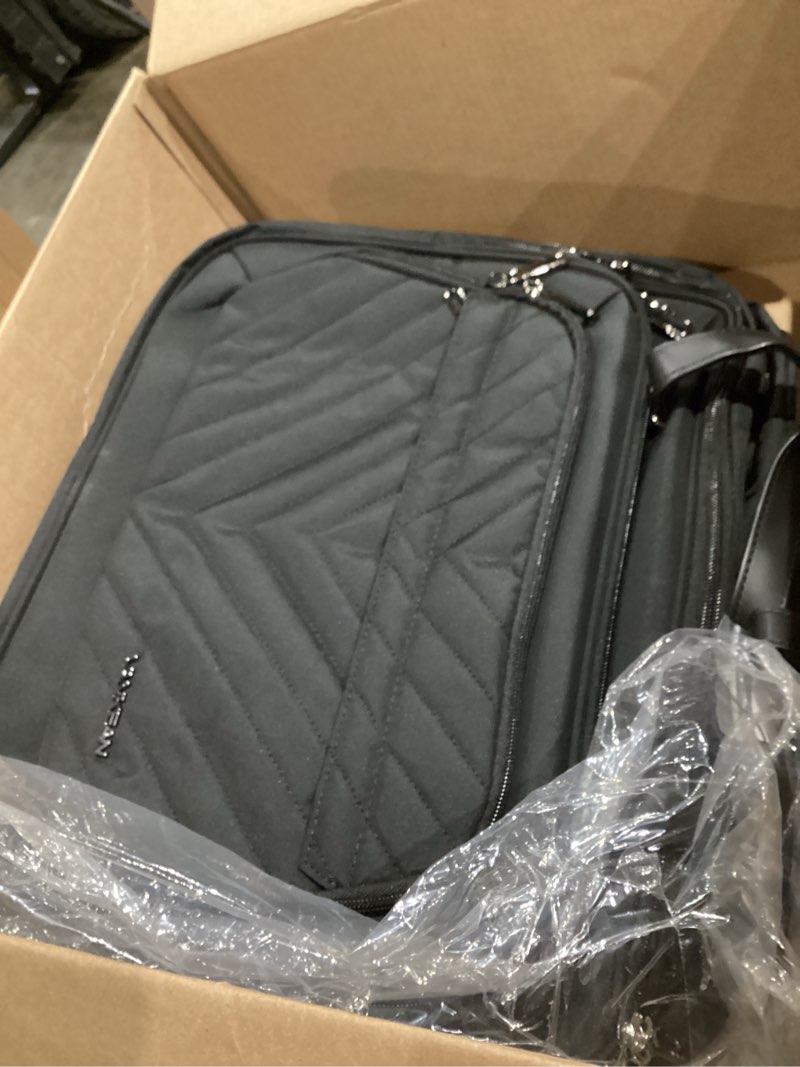 Condition photo showing Good Condition for VANKEAN Rolling Laptop Bag Women with Wheels, 15.6 Inch Rolling Briefcase for Women, Water Repellent Overnight Computer Bag with RFID Pockets for Travel Business Work, Black Quilted Black