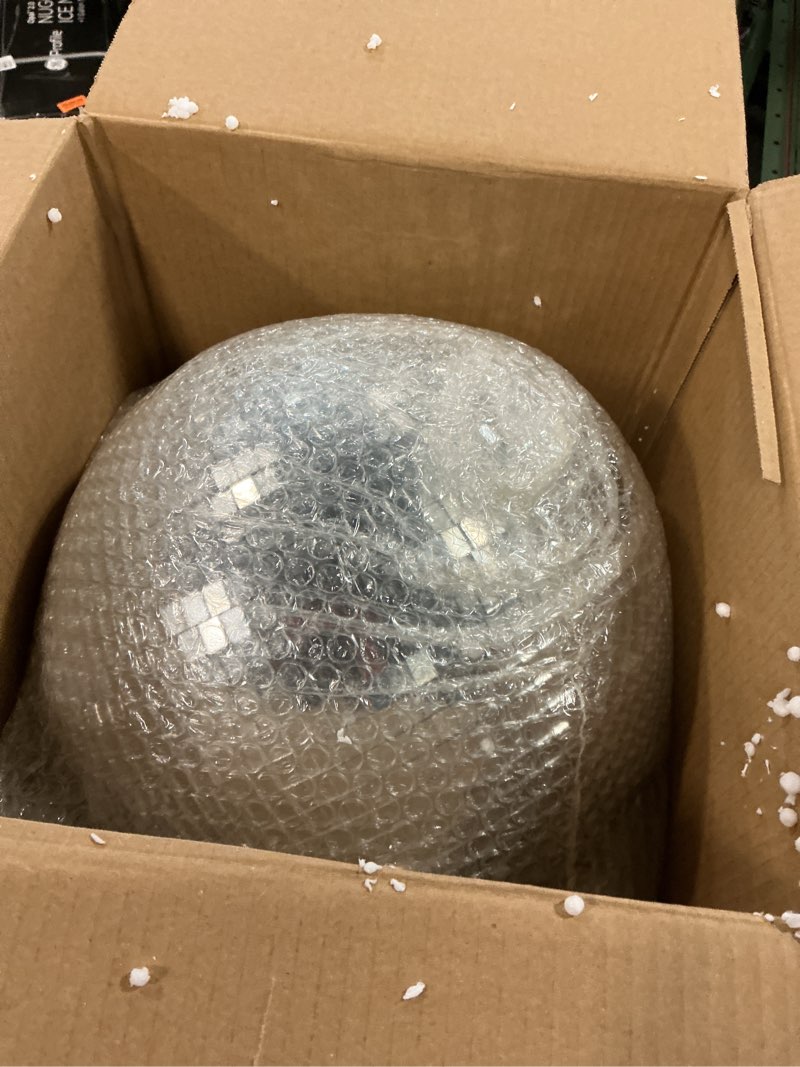 Condition photo showing Good Condition for Disco Ball 12-Inch – Large Hanging Mirror Ball Disco Ball Decor for Disco Party Decorations, Weddings, Events, Disco Christmas Decor, and Home Celebrations