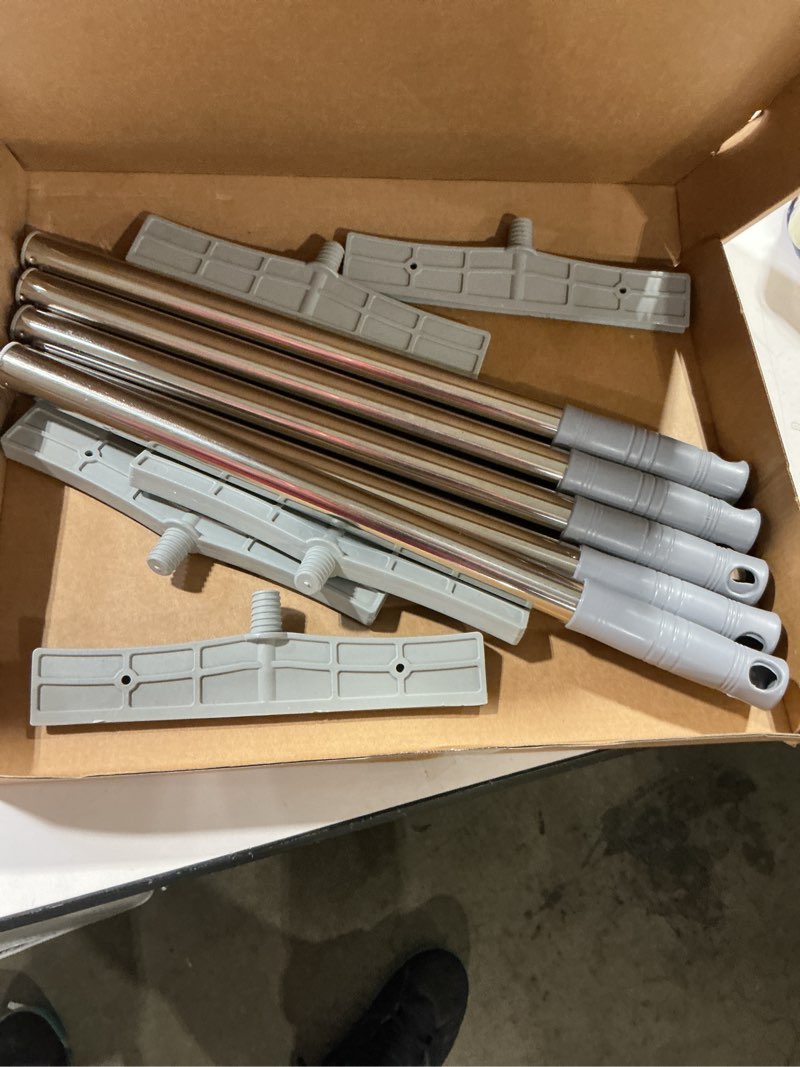Condition photo showing Good Condition for 5 pcs handheld sign holder, two-sided display stainless steel pole sign stand for parades, events, airport pick-up & tours – easy grip, no signboard included