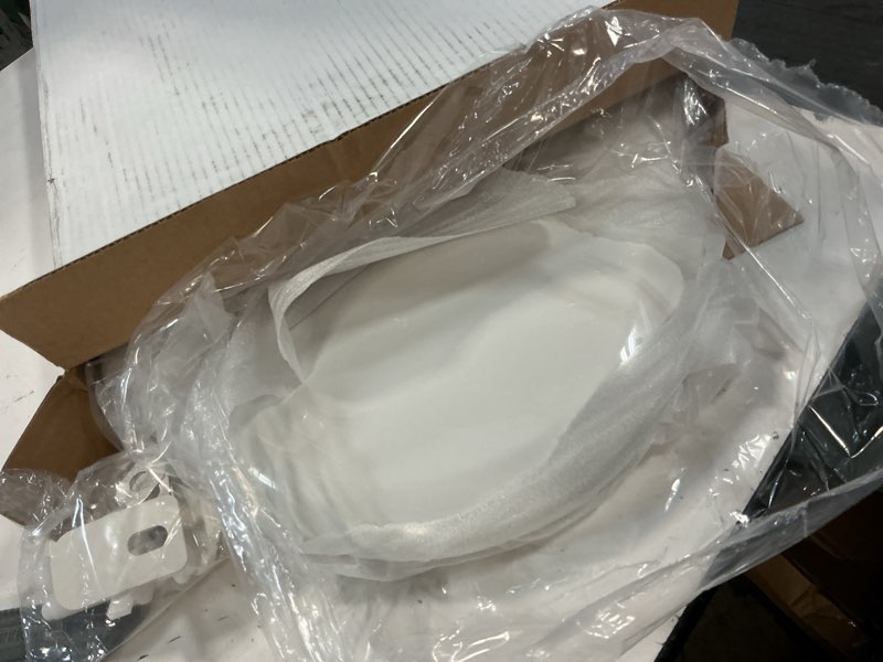 Condition photo showing Good Condition for gerber elongated toilet seat with cover, standard close, quick & easy install, heavy-duty plastic, adjustable fit for standard elongated toilets, durable & fade-resistant, white g0099216