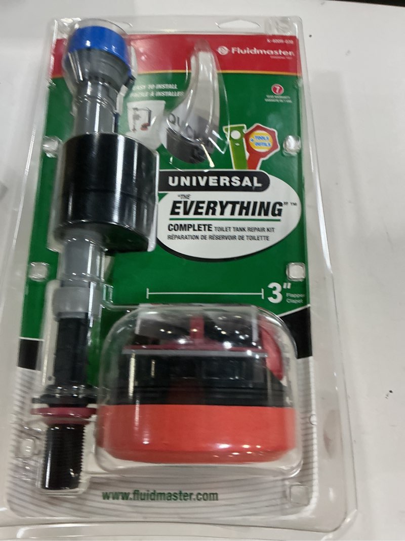 Condition photo showing Good Condition for fluidmaster performax 3 in. universal high performance everything toilet repair kit with install tools