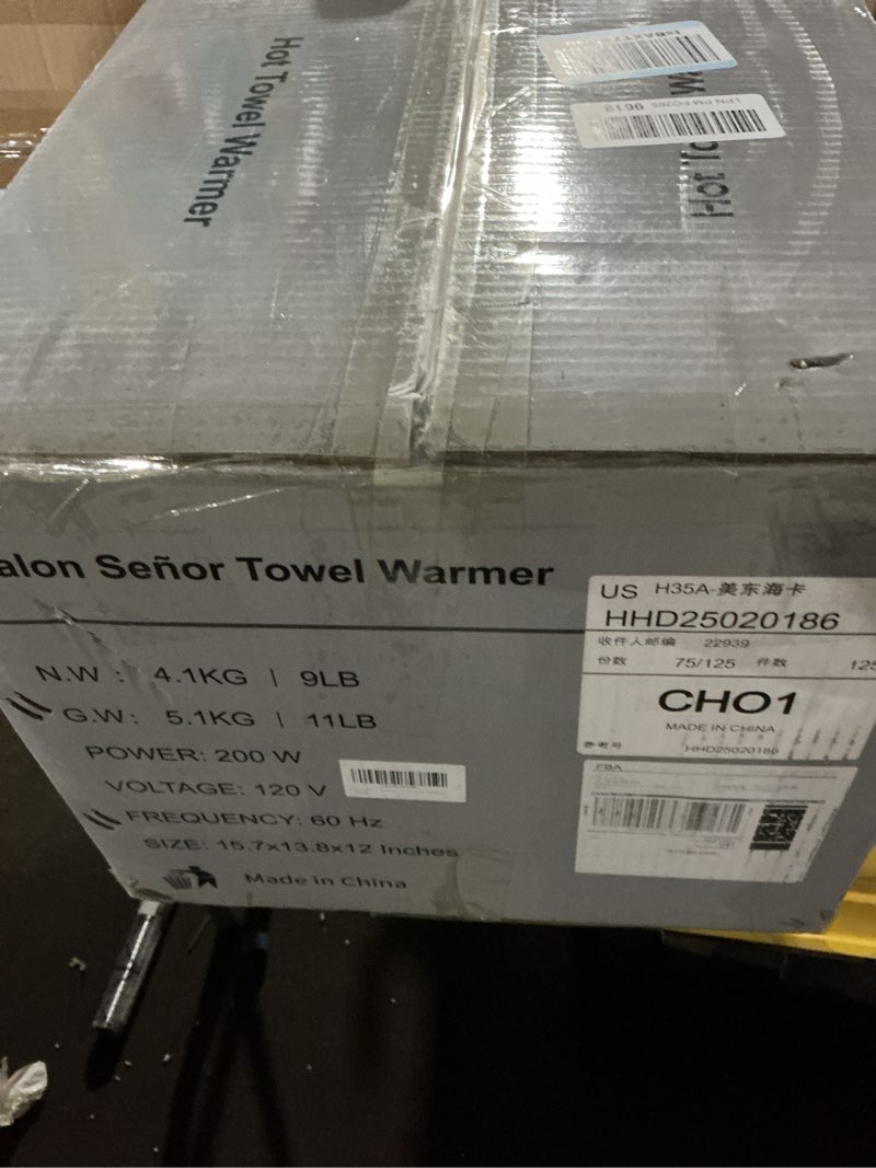 Condition photo showing Good Condition for Salon SeñorTowel Warmer Cabinet Professional Towel Heater with Essential Oil Spot for Facial Spa or Personal Home Use(Black)