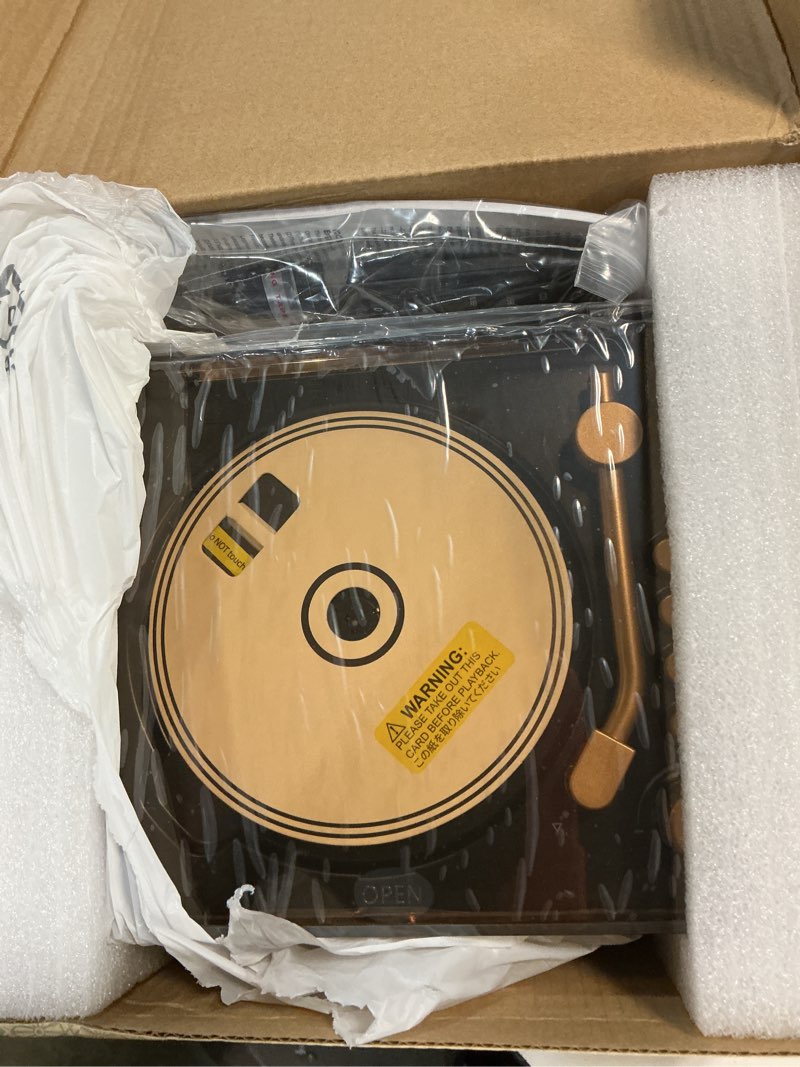 Condition photo showing New/Like New for portable cd player bluetooth with speakers - lehwey desktop cd players for home, built-in dual stereo speakers, fm radio, repeat, remote control, supports usb/aux/type-c, retro gift, for kids, brown