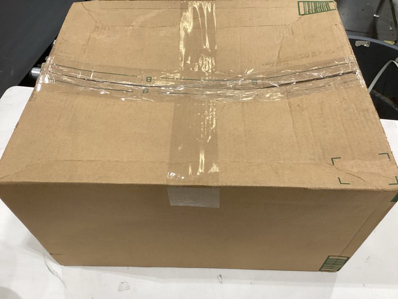 Condition photo showing As Is for thunder group plbt505bpf bus box, 1-compartment, 21-1/2"l x 15-3/8"w x 5" deep, perforated, integrated handles, stackable, polypropylene, black