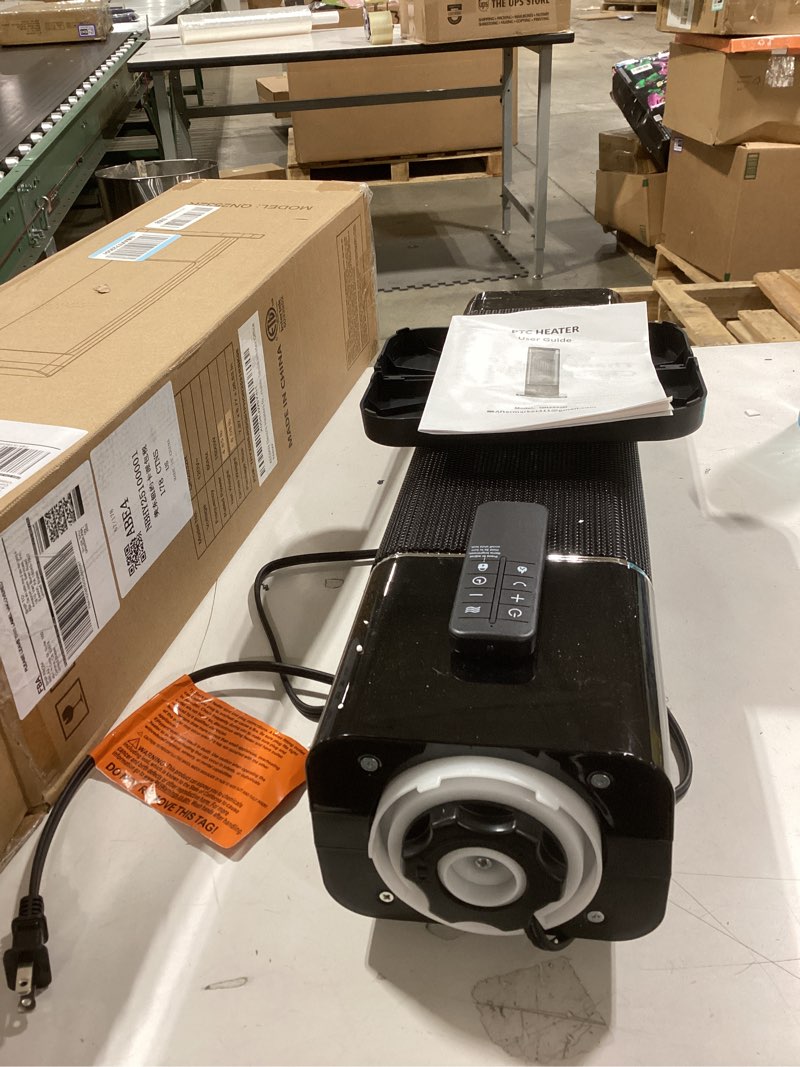 Condition photo showing As Is for Space Heater Large Room, 25" Electric Heaters for Indoor Use with Remote, Adjustable Thermostat, 120° Oscillation, 24H Timer, 3D Fireflame, Ceramic Tower Heater, Heater for Bedroom, Office 25inch