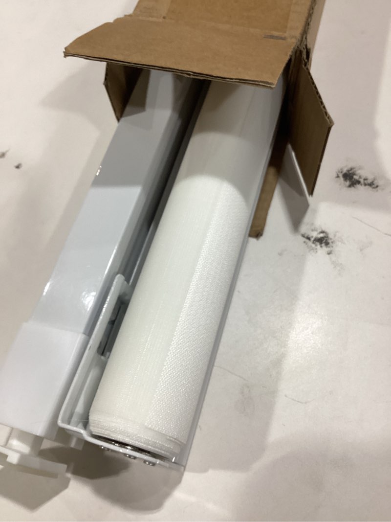 Condition photo showing Good Condition for LazBlinds Cordless Zebra Blinds for Windows - Dual Layer Light Filtering & Blackout Roller Shades, Free-Stop Lift System, No Drill Easy Install, Day & Night Privacy with Valance, 35" W X 48" H, White 35"W X 48"H White