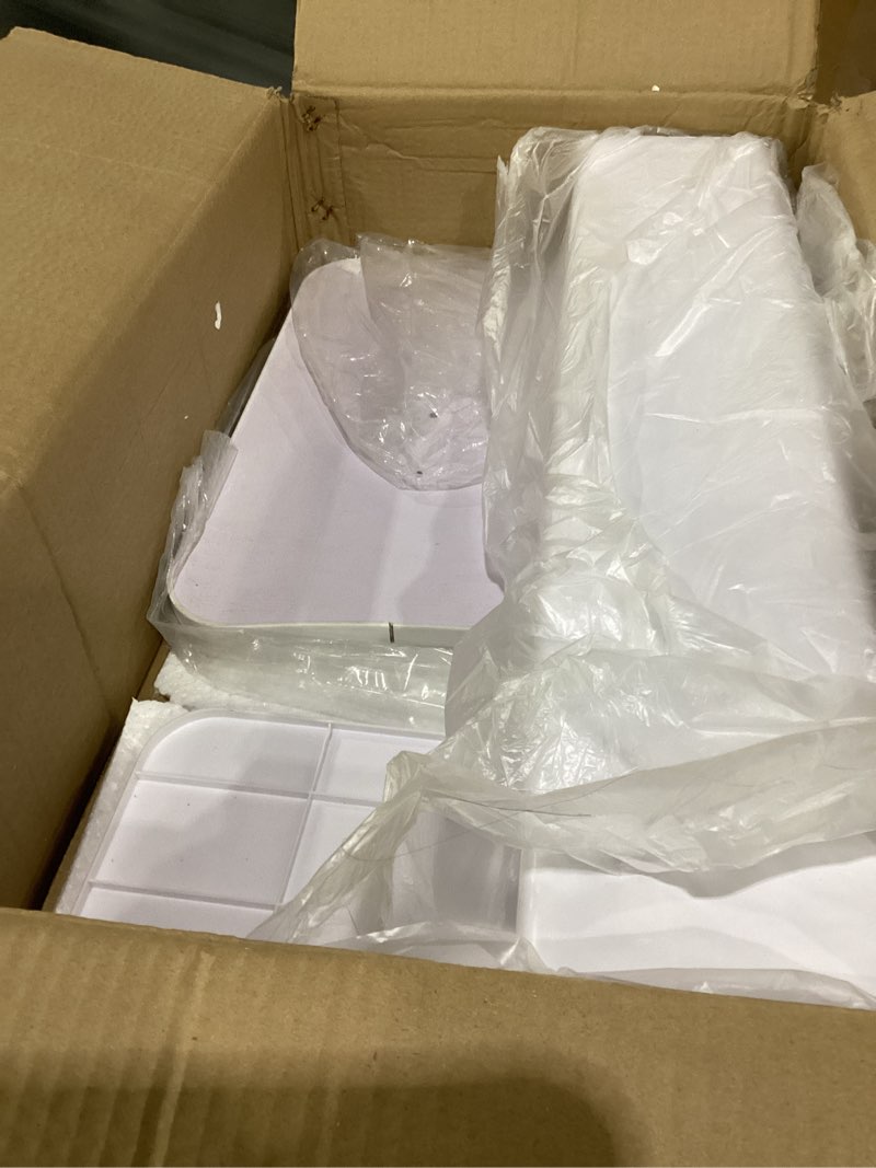 Condition photo showing As Is for huoxou esthetician trolley cart, esthetician rolling, beauty spa salon trolley cart with wheels, tattoo table work salon station, load 220 lbs