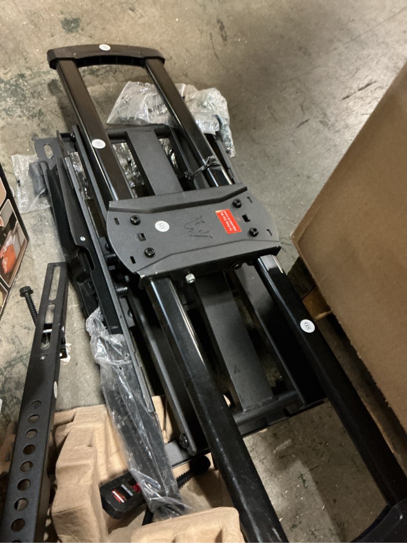 Condition photo showing As Is for perlegear long arm full motion tv wall mount for 42–97 inch tvs up to 150 lbs, pre-assembled tv mount with full swivel, tilt and extension, fits 8?/12?/16?/24? wood studs, max vesa 800x400mm, pgxlf02
