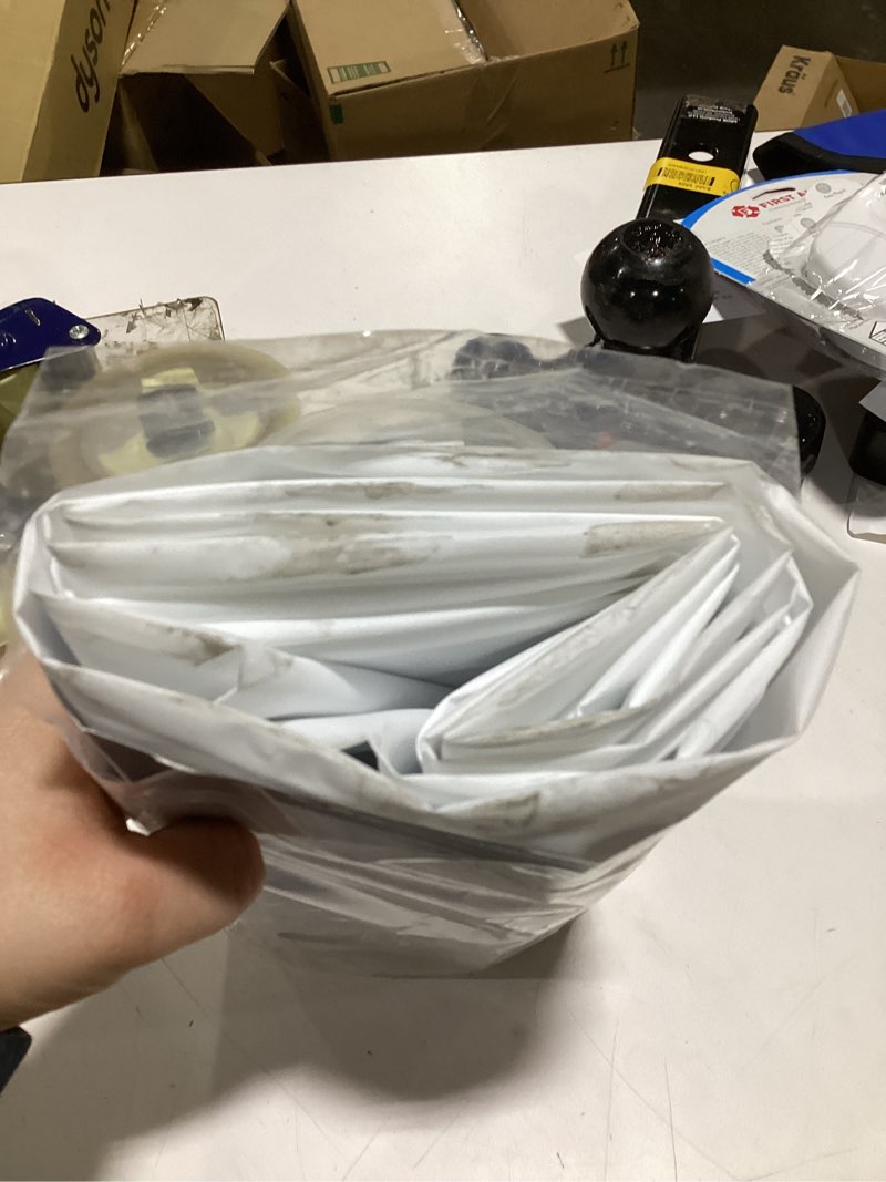 Condition photo showing As Is for Style Selections Medium Weight PEVA 70.0-in W x 72-in L White Solid EVA/PEVA Shower liner