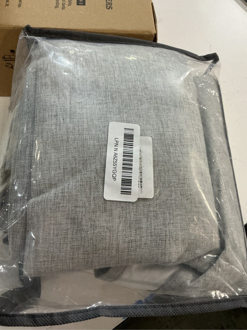 Condition photo showing New/Like New for Grey Short Length Blackout Curtains for Bedroom 63 Inch Length Pretty Custom Drapes Thermal Kitchen Traverse Curtains with Hooks for Track/Back Tab Basement Window(50"W x 63"L 2Panels,Gray) Grey 50"W x 63"L (Pack of 2)