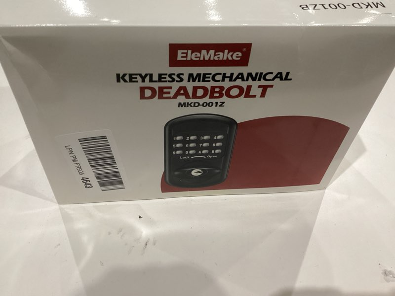 Condition photo showing As Is for Bravex Keyless Deadbolt Keypad Entry Door Lock Zinc Alloy Sabbath Lock 100% Mechanical Shabbos Lock- No Risk of Low Power, Black Zinc - Black