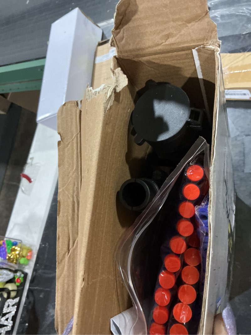 Condition photo showing Good Condition for realistic toy for nerf guns dart - electric sniper rifle with scope 120 soft bullets 3 magazine, automatic foam blaster for boy age 8-12 years old, indoor outdoor present for adult kid holiday silver