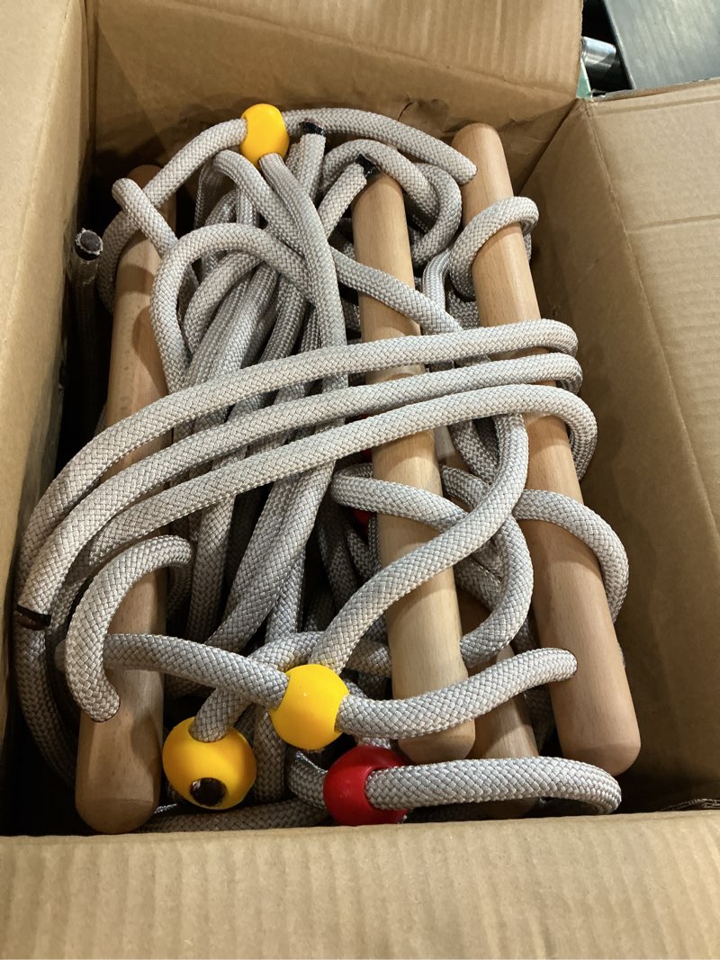 Condition photo showing Good Condition for HAZEK Kindergarten Outdoor Physical Fitness Training Armrest Swing Bridge Suspension Bridge Balance Bridge Single Wood Bridge Climbing Children's Toys(Size:2m)