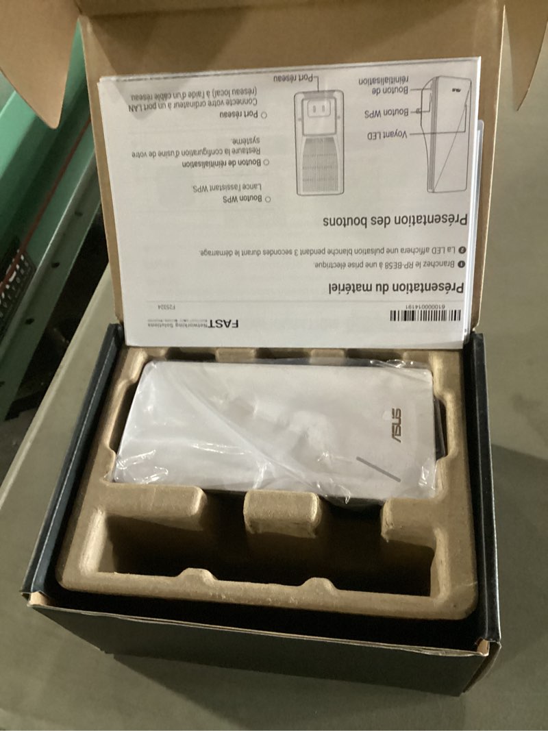 Condition photo showing New/Like New for ASUS RP-BE58 BE3600 Dual Band WiFi 7 (802.11be) Range Extender, AiMesh Extender for Seamless mesh WiFi; Works with Any WiFi Router