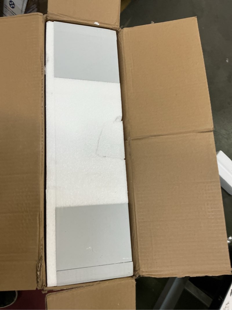 Condition photo showing New/Like New for Keonjinn 21" x 27" Gold Medicine Cabinets with Mirror for Bathroom, Recessed or Surface Wall-Mounted Aluminum Alloy Framed Beveled Mirror, Single Door Farmhouse Bathroom Mirror with Storage Cabinet Mirror: 21x27 IN Single-Door Gold & White