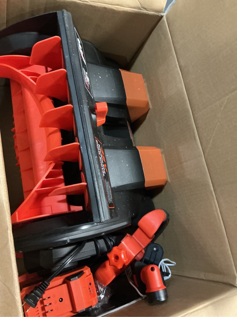 Condition photo showing Good Condition for VOLTASK Cordless Snow Shovel with Wheels, 48V | 16-Inch | 4-Ah Brushless Cordless Snow Blower, Battery Snow Blower with Directional Plate & LED Lights (2 * 24V Battery & Dual Quick Charger Included)
