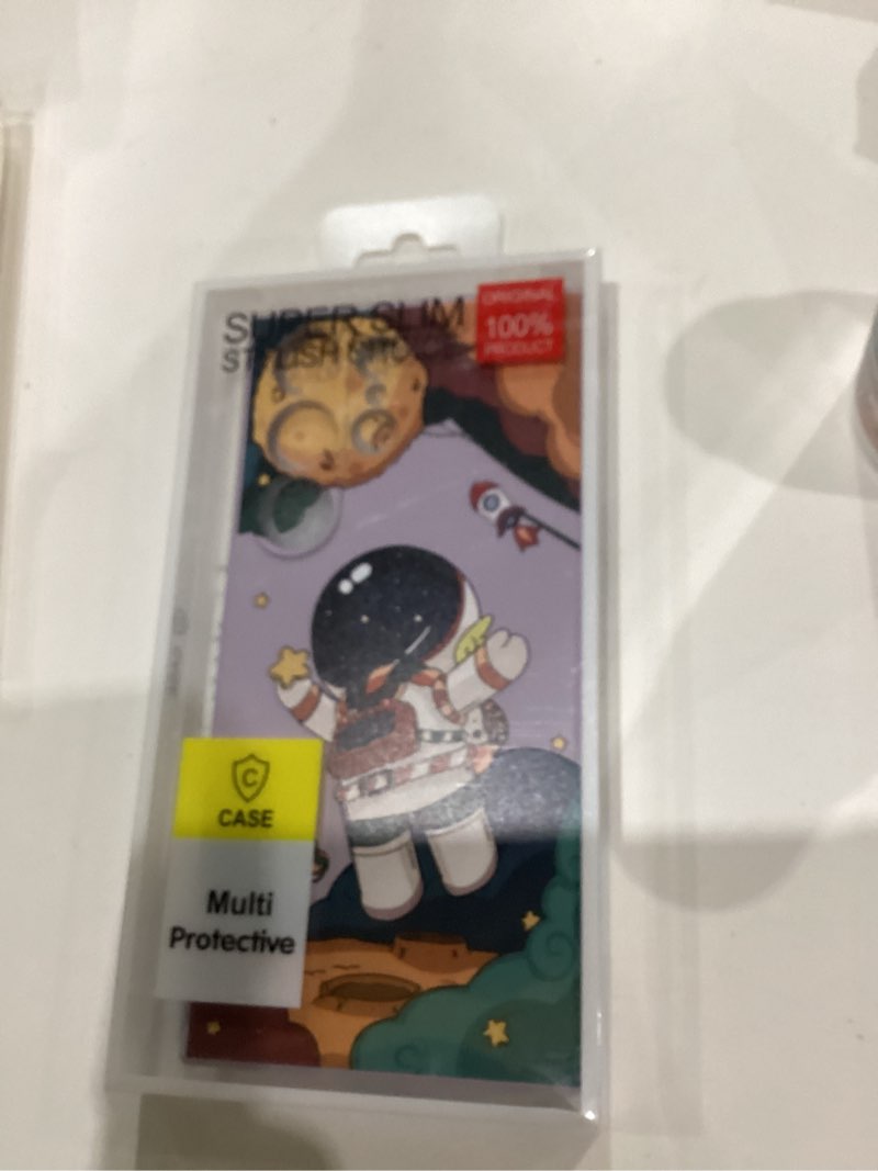 Condition photo showing New/Like New for for Samsung Galaxy S24 Case, Astronaut Pattern Slim Liquid Silicone Anti Slip for Galaxy S24 Phone Case 6.2 inch, Astronauts Black Astronauts Black for Samsung Galaxy S24 Case