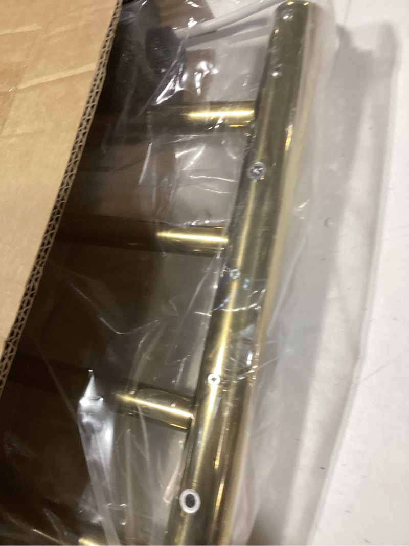 Condition photo showing As Is for Petyoung Heated Towel Rack, 4 Bars Stainless Steel Electric Towel Warmer Rack with Multi-Level Timer and Temperature Control, Wall Mounted for Bathroom(Hardwired)