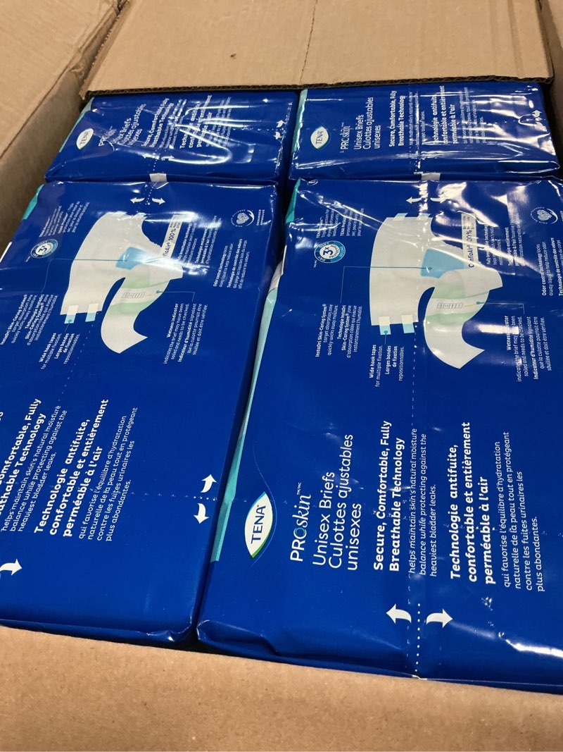 Condition photo showing New/Like New for tena super large incontinence briefs - 56ct/4pk