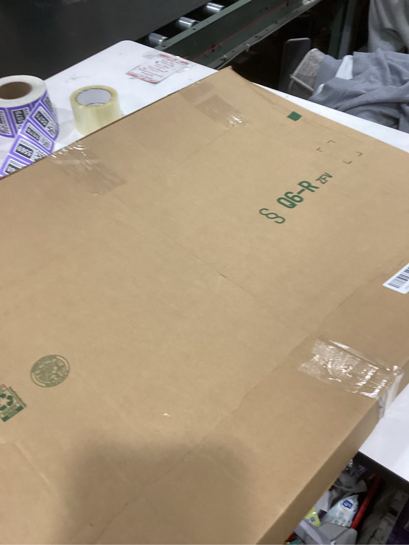 Condition photo showing As Is for Silver Bathroom Mirror for Wall, 30x22 Inch Rectangular Aluminum Alloy Framed Mirror, Modern Wall Mounted Vanity Mirror for Bathroom, Vertical or Horizontal