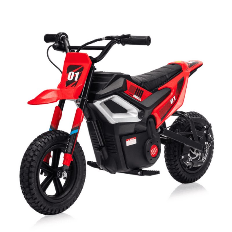 garvee electric dirt bike for teens,350w electric motorcycle with 24v battery,14mph top speed,red
