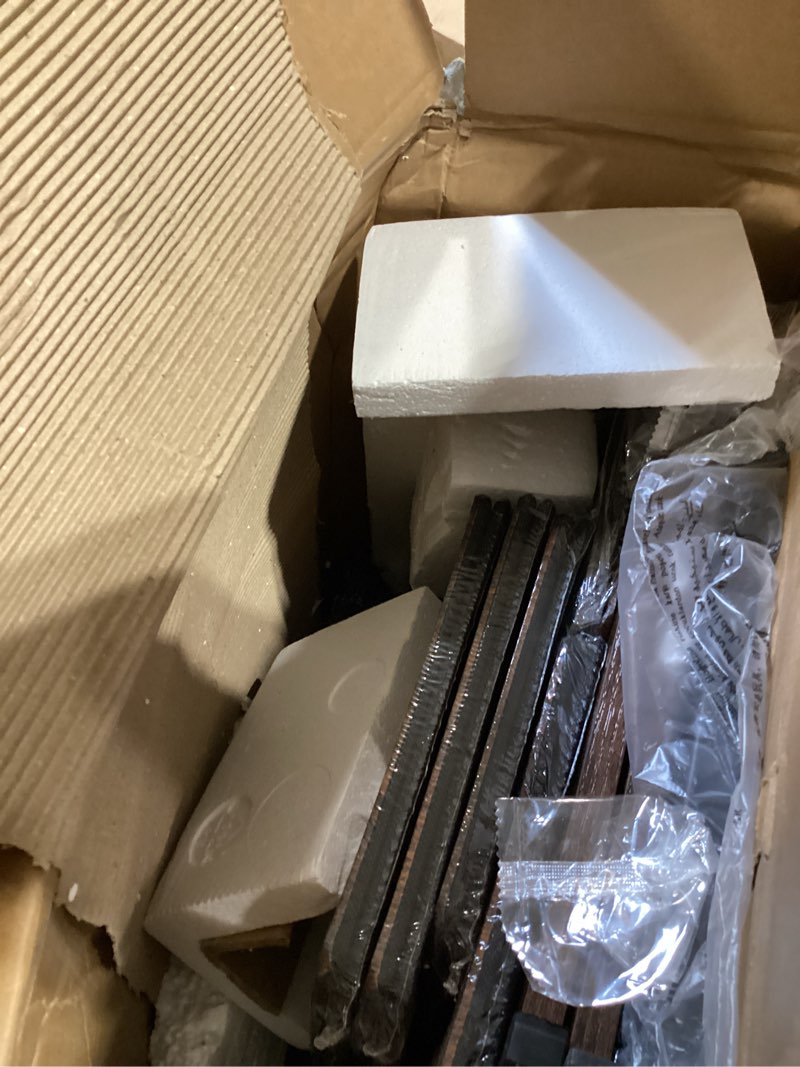Condition photo showing As Is for Huuger 78.7 inch Long Dresser for Bedroom, 15 Drawer Fabric Dresser for Closet, Large TV Stand for 65, 75, 85 inch TV, Wide Chest of Drawer with Storage, 78.7" W x 12.9" D x 26.7" H, Rustic Brown